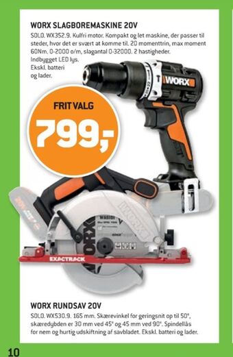 XL-BYG Worx professional rundsav tilbud
