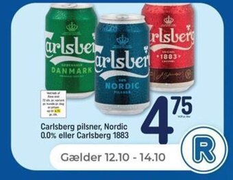 Netto Carlsberg pilsner, Nordic 0.0% eller Carlsberg 1883 tilbud