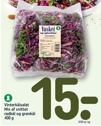 REMA 1000 Vinterkålsalat mix af snittet rødkål og grønkål tilbud