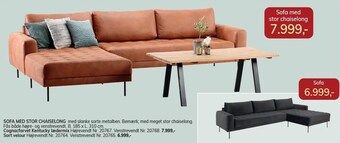 Daells Bolighus Sofa med chaiselong eller sofa tilbud