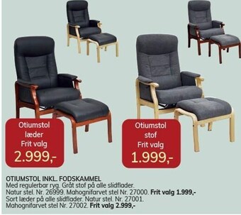 Daells Bolighus Otiumstol inkl. fodskammel tilbud