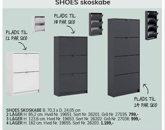 Daells Bolighus Shoes skoskabe tilbud