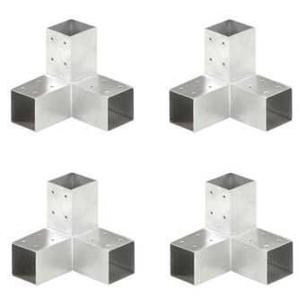 Bolig Center Stolpebeslag y-form 4 stk. 71x71 mm galvaniseret metal tilbud