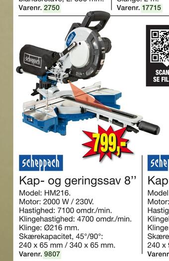 Harald Nyborg Kap- og geringssav 8'' tilbud