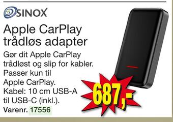 Harald Nyborg Apple carplay trådløs adapter tilbud