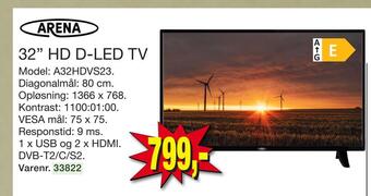 Harald Nyborg 32 hd d-led tv tilbud