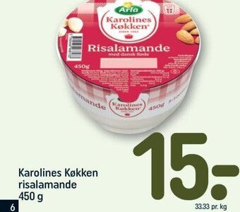 REMA 1000 Karolines Køkken risalamande tilbud