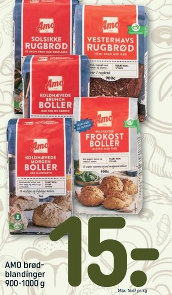 REMA 1000 AMO brød-blandinger 900-1000 g tilbud