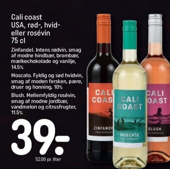 REMA 1000 Cali coast USA, rød-, hvid-eller rosévin 75 cl tilbud