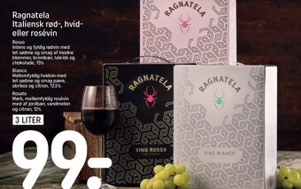 REMA 1000 Ragnatela Italiensk rød-, hvid-eller rosévin tilbud
