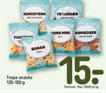 REMA 1000 Trope snacks 125-150 g tilbud