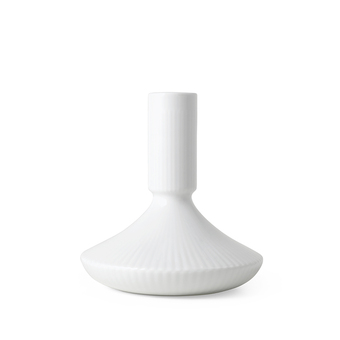 Royal copenhagen hvid riflet lysestage 12 cm