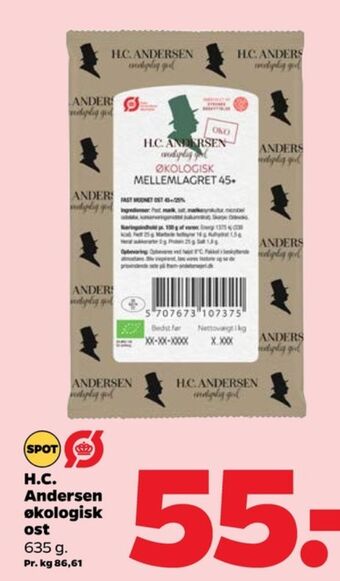 Netto Hc andersen skæreost mellemlagret tilbud