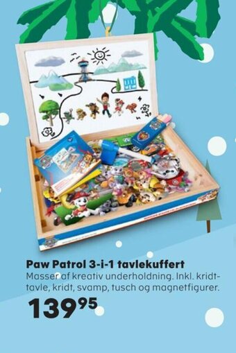 Kvickly Paw Patrol 3-i-1 tavlekuffert tilbud