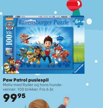 Kvickly Paw Patrol puslespil tilbud