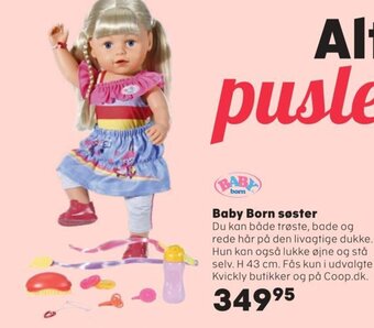 Kvickly Baby Born søster tilbud