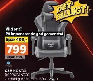 Power Gaming stol tilbud
