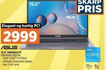 Power Asus 15,6´´ bærbar pc tilbud
