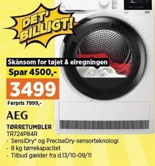 Power Aeg tørretumbler tilbud