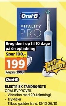 Power Oral-b elektrisk tandbørste tilbud