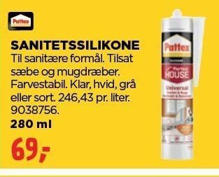 jem & fix Pattex sanitetssilikone tilbud