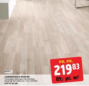 jem & fix Laminatgulv hvid eg tilbud