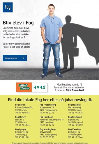 Johannes Fog Bliv elev i fog tilbud