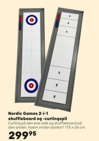 Nordic Games 2-i-1 shuffleboard og -curlingspil