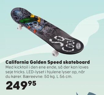 Kvickly California Golden Speed skateboard tilbud