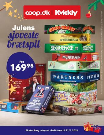 Kvickly Julens sjoveste brætspil tilbud