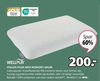 JYSK Wellpur hovedpude tilbud