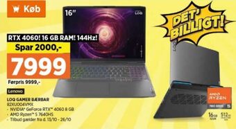 Power Lenovo bærbar pc tilbud