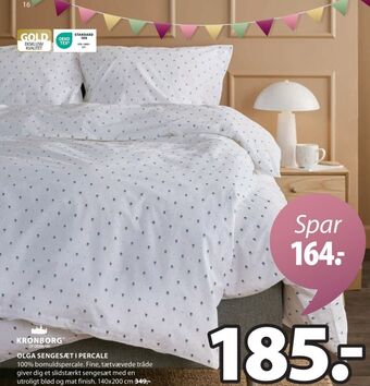 JYSK Kronborg sengesæt tilbud