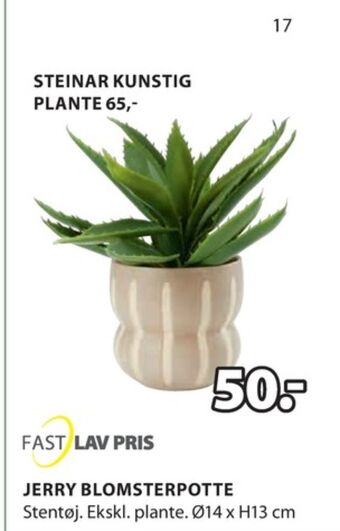 JYSK Ukendt kunstige planter tilbud
