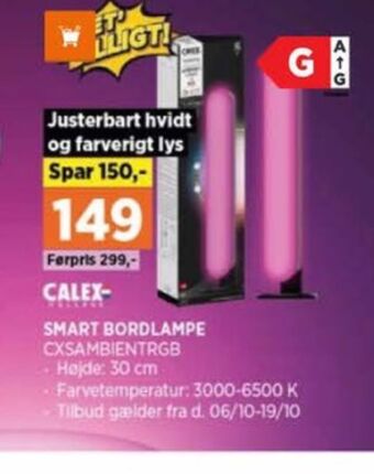 Power Calex bordlampe tilbud