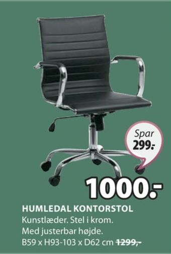 JYSK Ukendt kontorstol tilbud