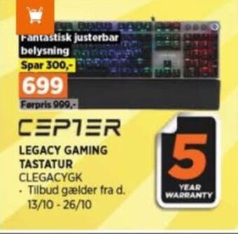 Power Cepter tastatur tilbud