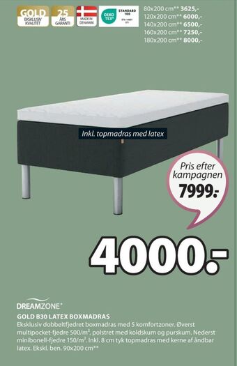 JYSK Dreamzone boxmadras tilbud
