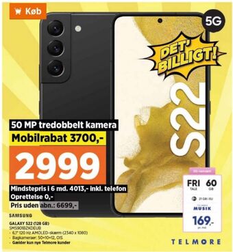 Power Galaxy s22 mobiltelefon tilbud