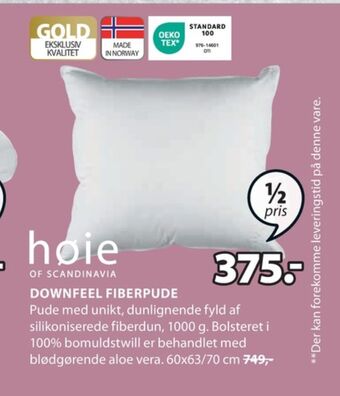 JYSK Høie hovedpude tilbud
