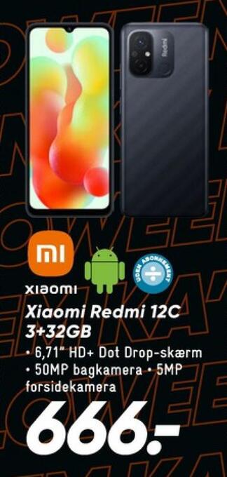 Bilka Redmi 12c mobiltelefon tilbud