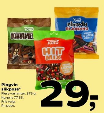 Coop 365 Pingvin slikpose tilbud