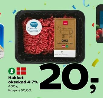 Coop 365 Hakket oksekød 4-7% tilbud