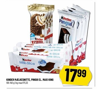 KINDER MÆLKESNITTE, PINGUI EL. MAXI KING