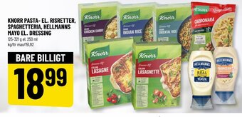 Løvbjerg KNORR PASTA-EL. RISRETTER, SPAGHETTERIA, HELLMANNS MAYO EL. DRESSING tilbud