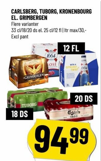 Løvbjerg CARLSBERG, TUBORG, KRONENBOURG EL. GRIMBERGEN tilbud