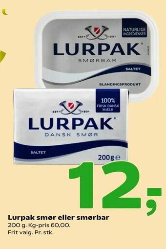 Coop 365 Lurpak smør eller smørbar tilbud