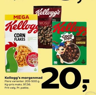 Coop 365 Kellogg's morgenmad tilbud