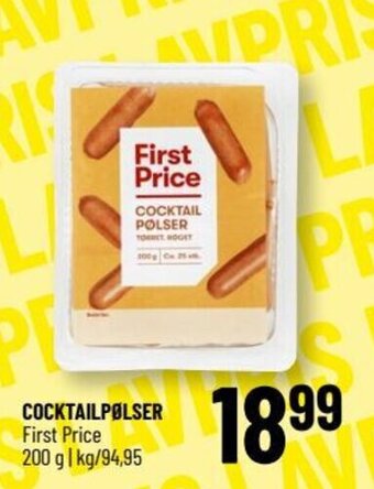 COCKTAILPØLSER First Price