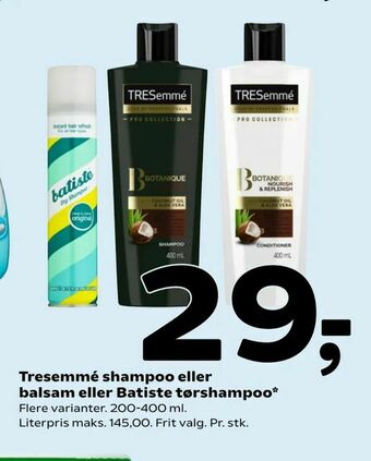 Coop 365 Tresemmé shampoo eller balsam eller Batiste tørshampoo tilbud